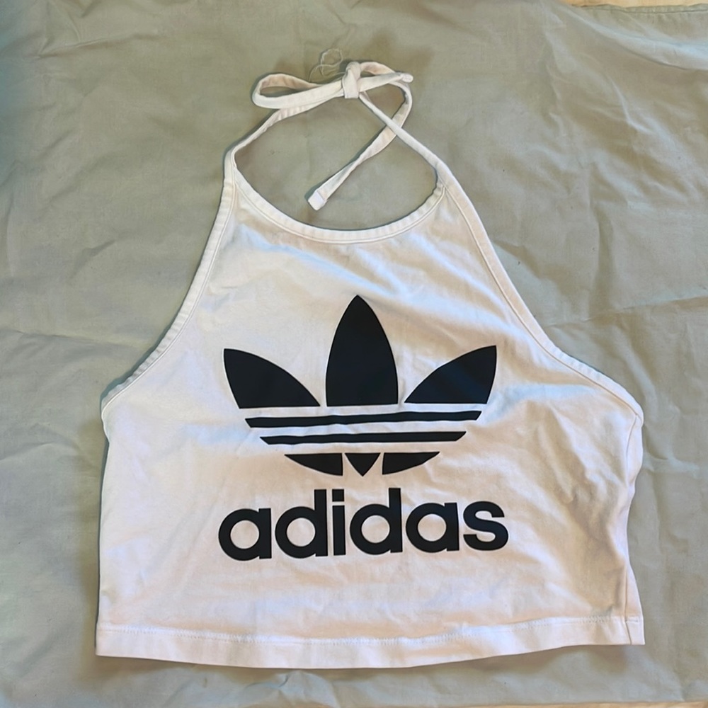White Adidas Halter Top